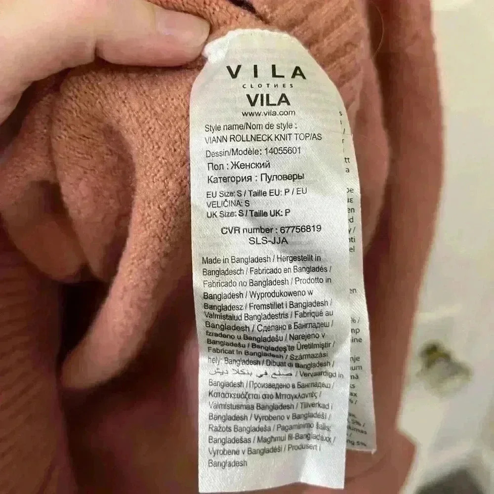 VILA Pink Turtleneck Sweater - Picture 6 of 9